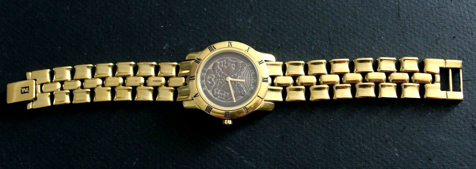 Vintage Fendi Model 850G Gold Tone Mans Watch Running 