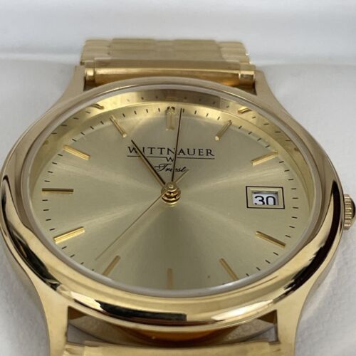 New Men s Longines Wittnauer Trieste Watch Gold Stainless UPS Band