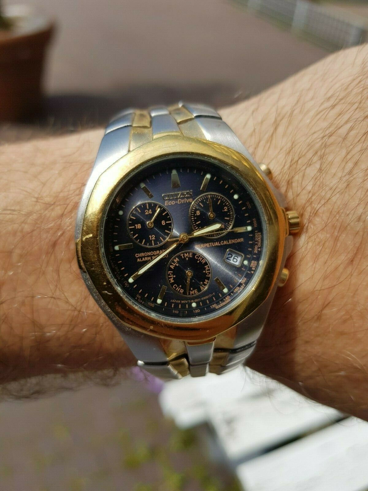 Vintage Citizen Eco E811-K001218 CK Drive,Chronograph,Alarm