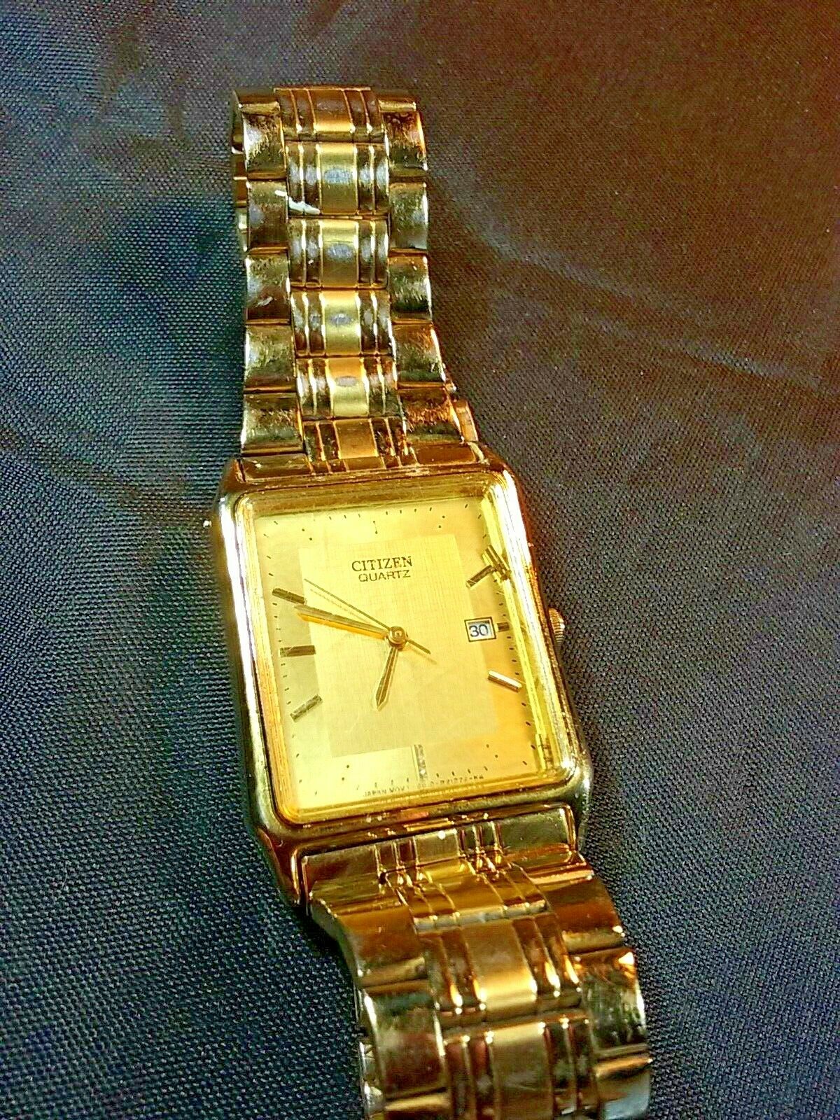 Vintage Citizen Men's Watch 6010-S29541 Japan Gold Tone WR Date