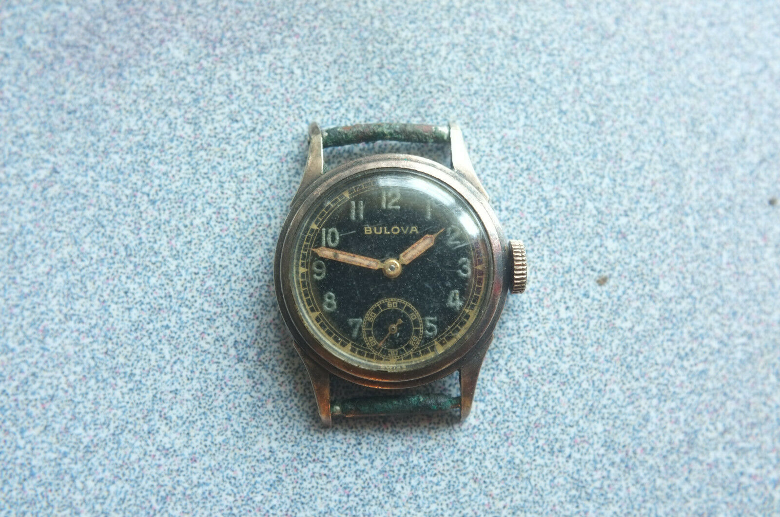 Bulova Air Warden WWII watch runs Great shape nice sterling