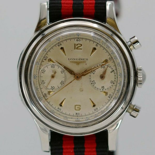 Longines Vintage Flyback Chronograph Watch 30 CH Circa 1950s 37mm 6075 4 WatchCharts Marketplace