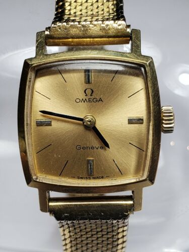 VINTAGE OMEGA GENEVE CAL. 620 17 JEWELS 18K SOLID GOLD 511298