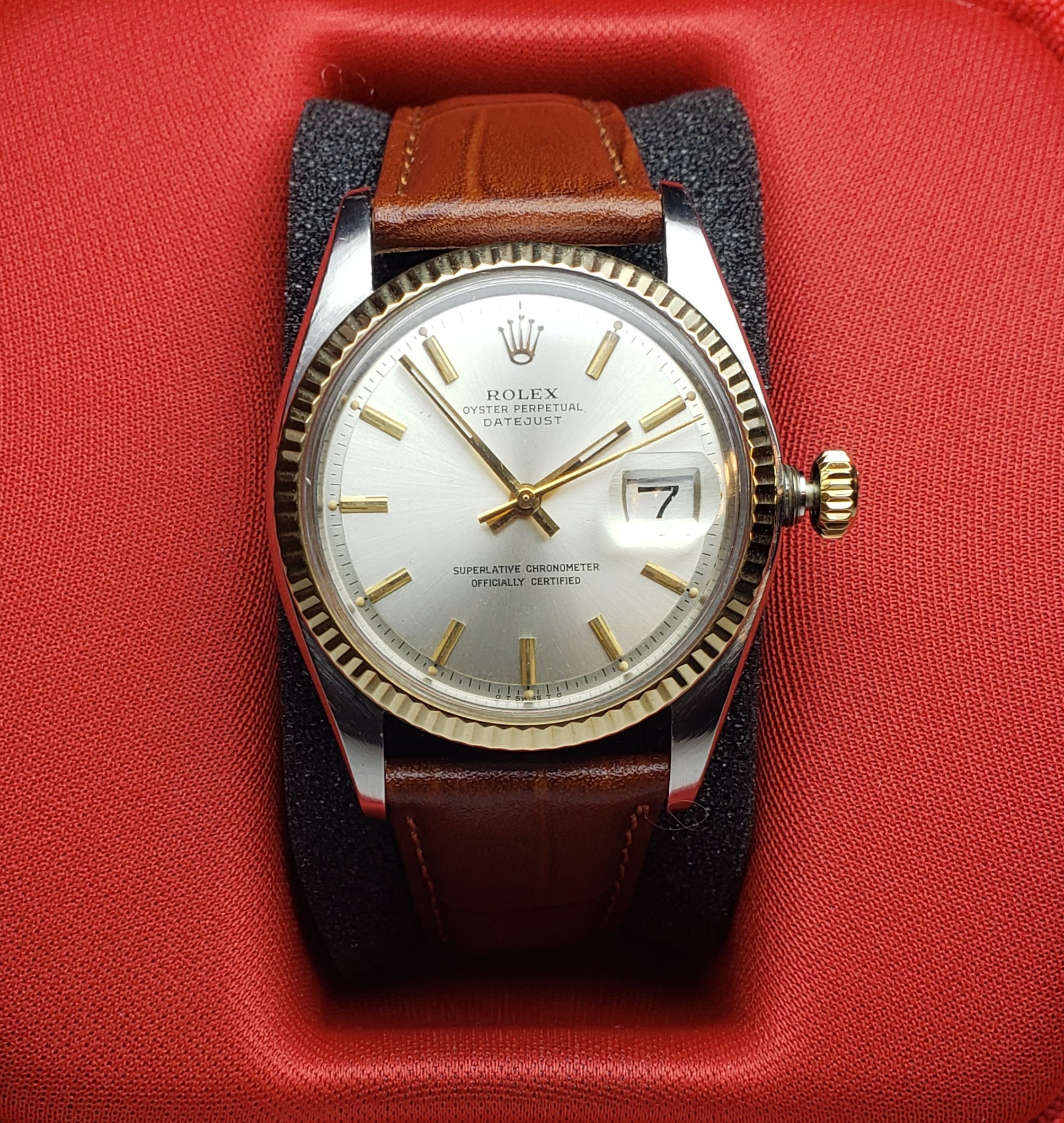 FS: 1973 Rolex 1601 Datejust 18K/SS with Thomas Preik Clear Sapphire ...