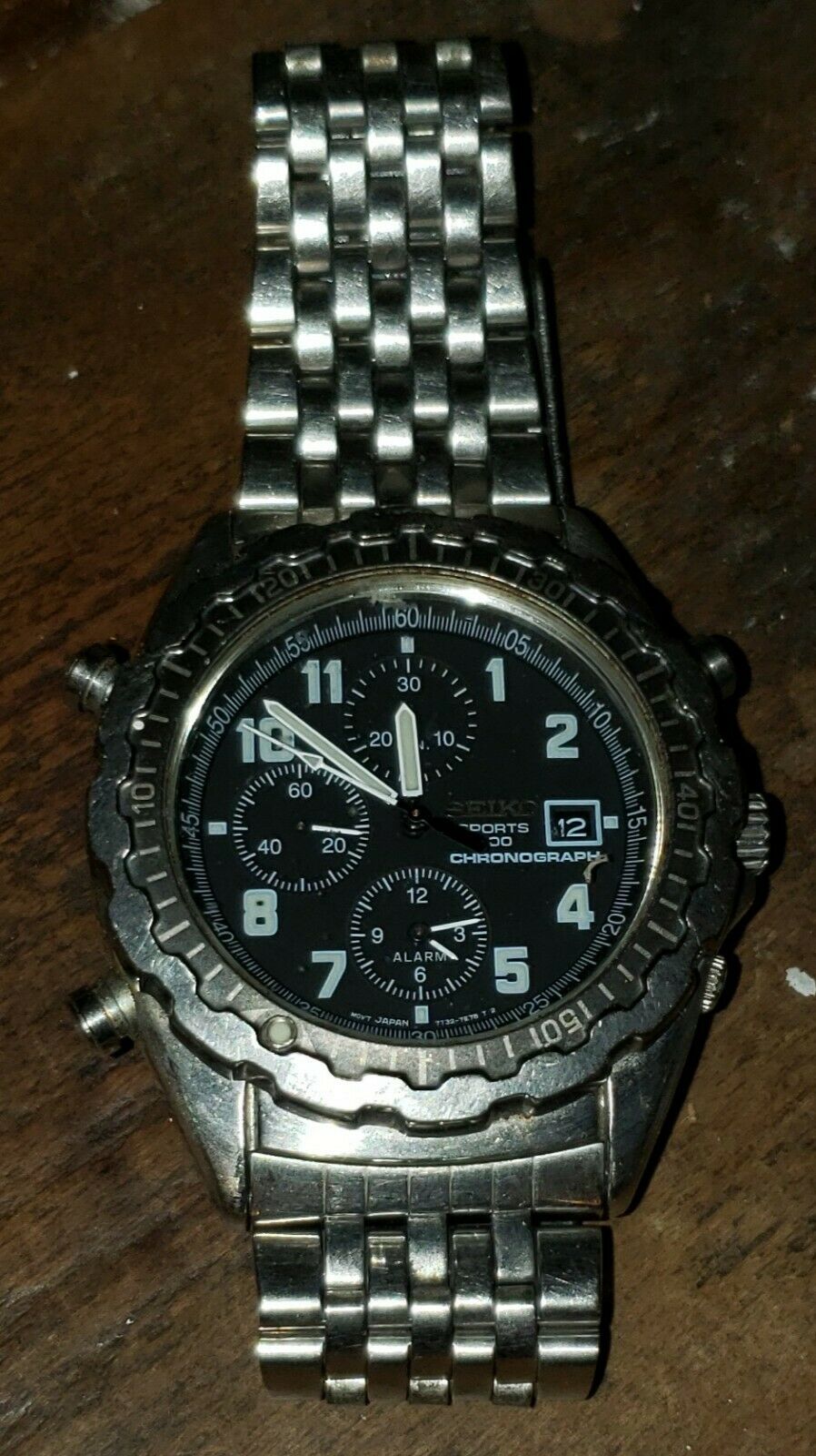 Men s Seiko Sports 200 Chronograph 7T32 7D19 Wristwatch