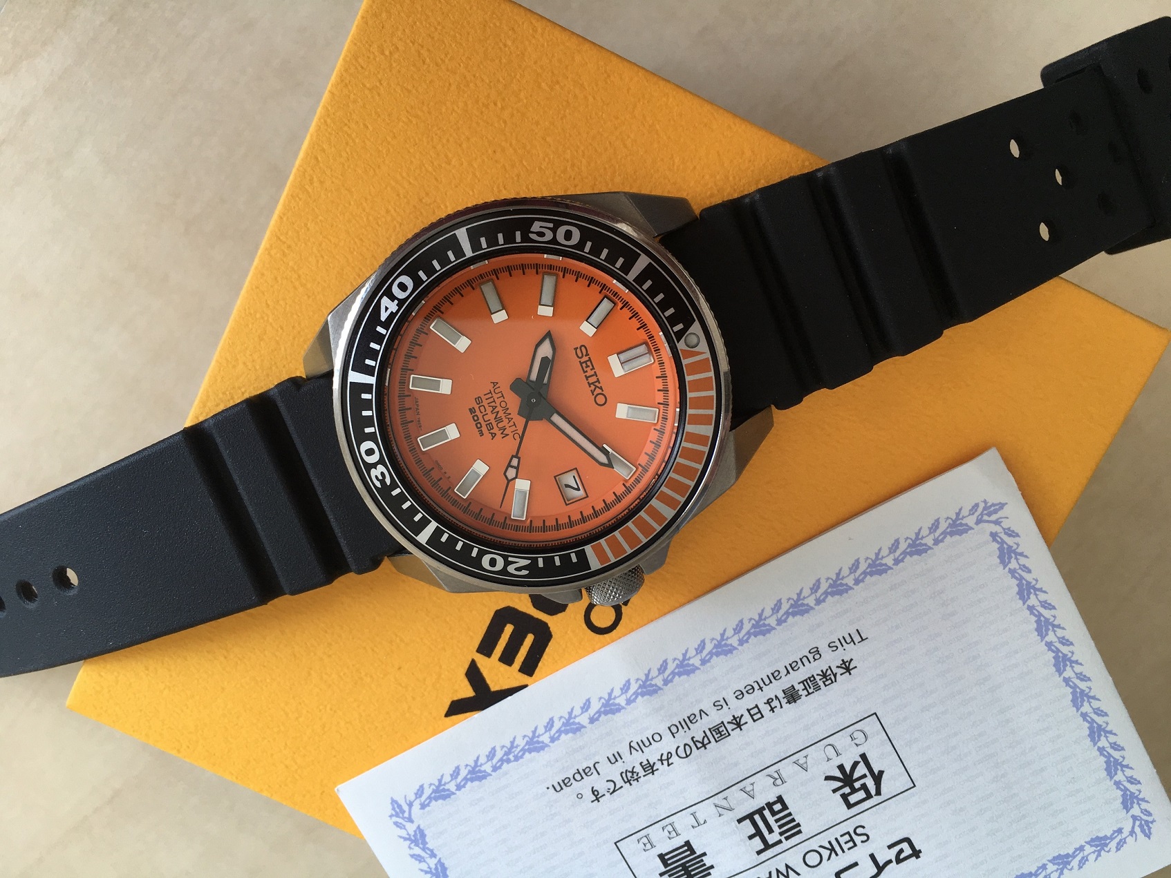 FS: SEIKO SBDA005 SAMURAI (Titanium, orange dial) | WatchCharts