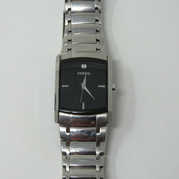 Fossil Men's Watch FS-4156 Black & Stainless Steel Diamond Needs ...