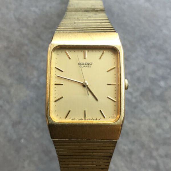 Vintage Seiko Men’s Watch 1989 SEIKO 5Y95-5000. Midsize Gold Tone Bin B ...