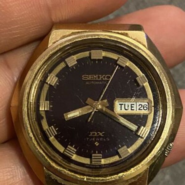 Vintage Seiko DX Automatic Day/Date 17 Jewels Gold Tone Watch 61067639