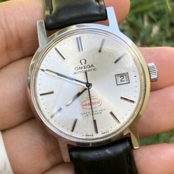 VERY RARE! Vintage OMEGA logo dial “NABISCO” Men’s Dress 34mm Automatic ...