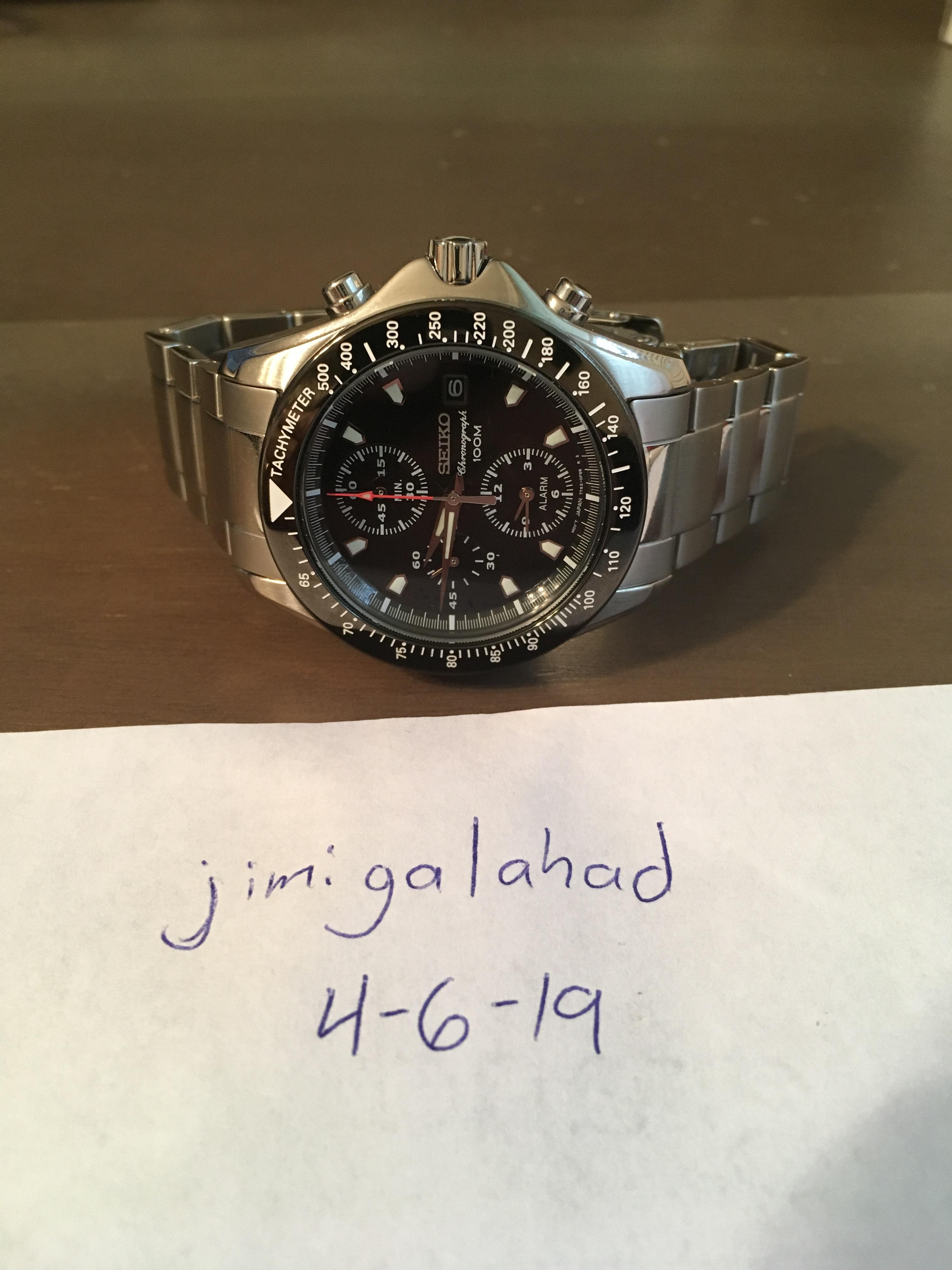 WTS] Seiko SNA487 40mm Chrono Alarm - $145 Shipped US | WatchCharts