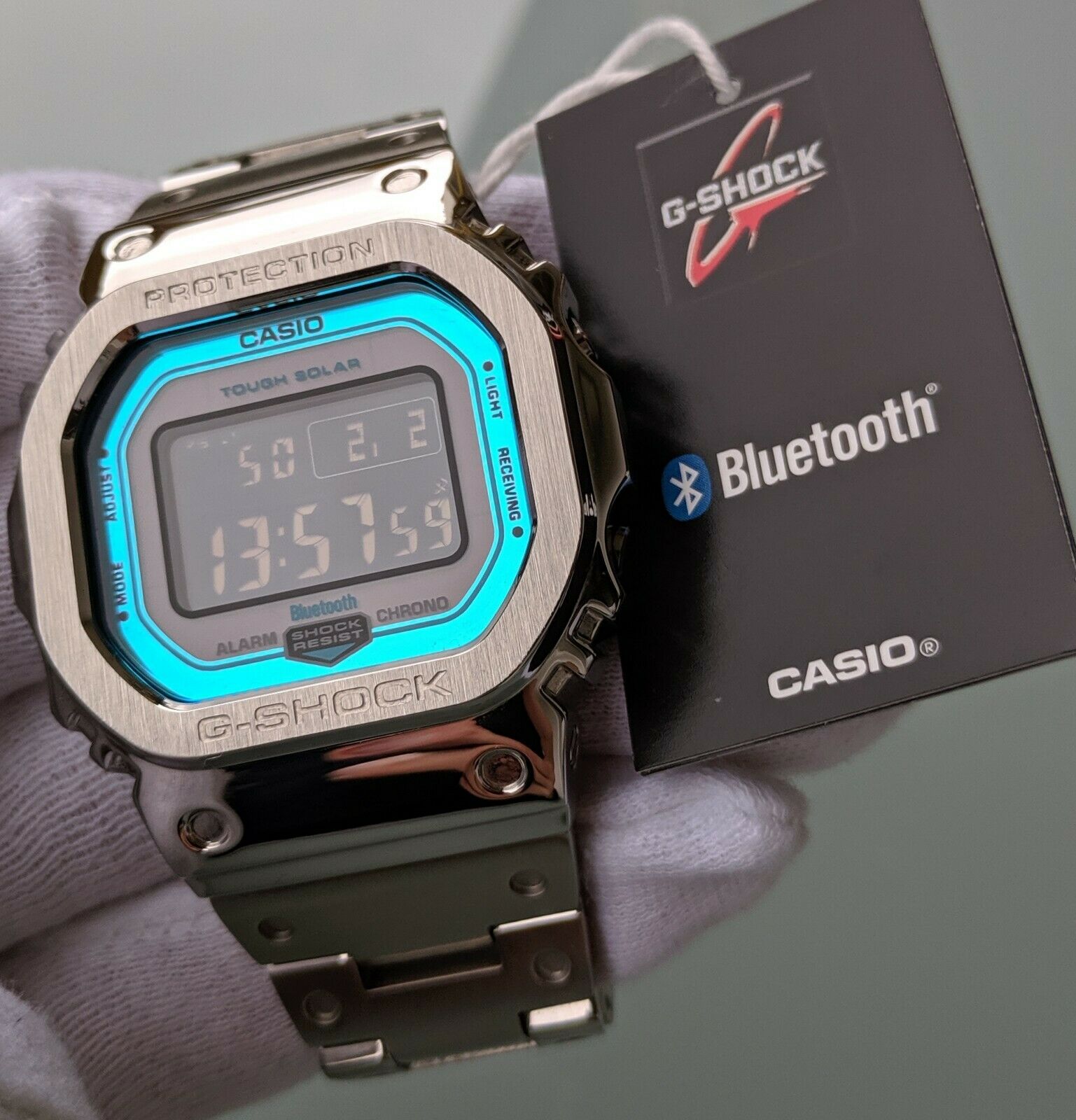 Casio G-Shock Mod. GW-B5600-2ER Edelstahl, Bluetooth