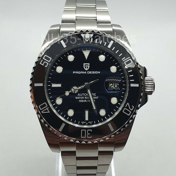 Orologio meccanico da uomo, ceramica, vetro zaffiro, impermeabile