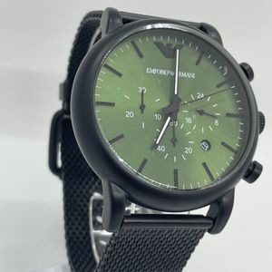 With AR11470 Mesh | Chronograph &Green WatchCharts Strap Armani Luigi Watch Dial Marketplace Men\'s Emporio