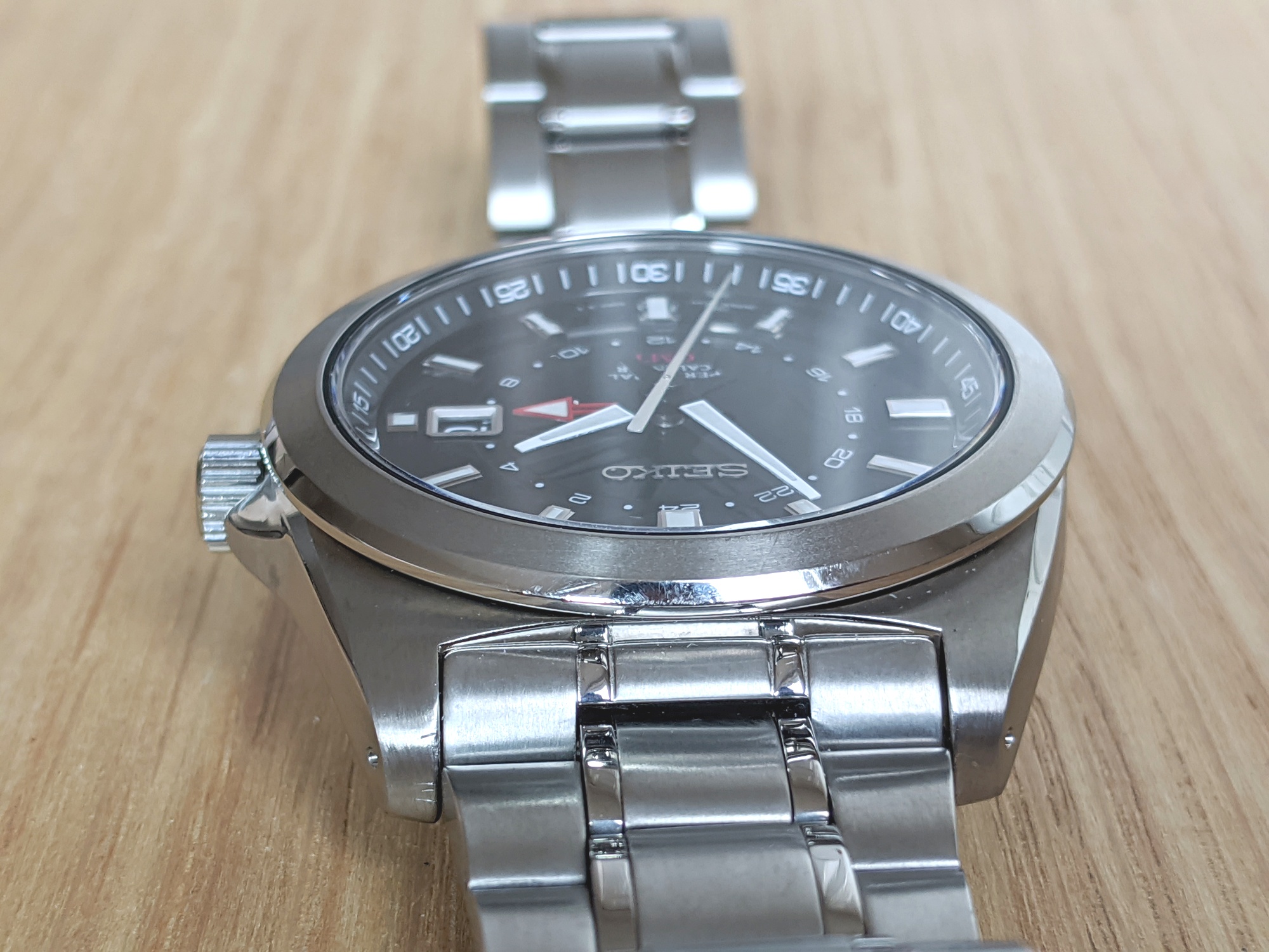 Seiko SBQJ015 titanium 8F56 HAQ GMT w/ perpetual calendar | WatchCharts