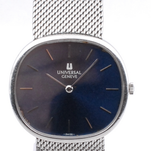 Rare UNIVERSAL GENEVE 842125 Manual Blue Dial Vintage 1-42