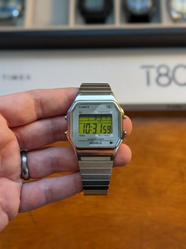 Timex T80 34mm Stainless Steel Expansion Band Silver-Tone