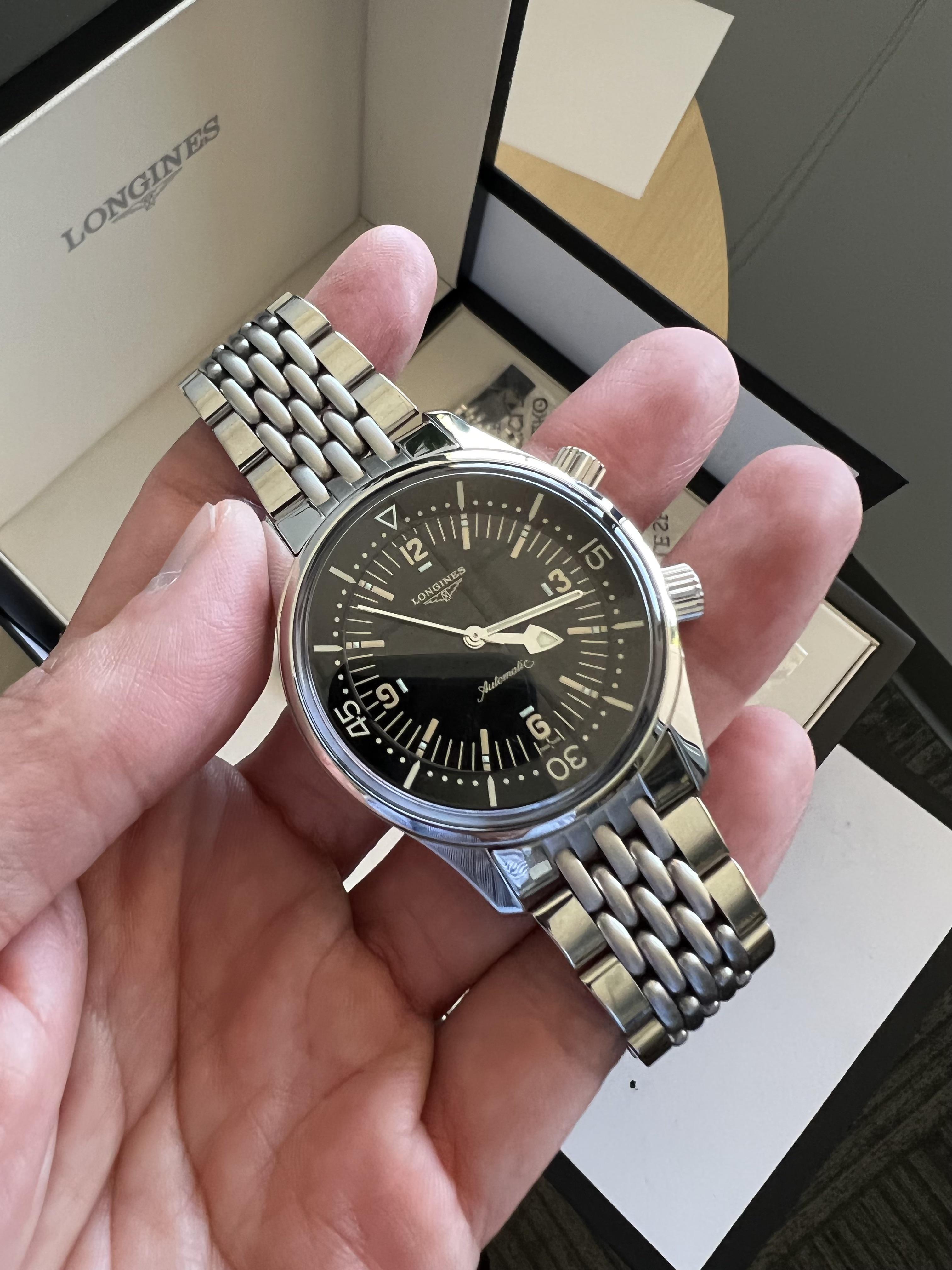 WTS Longines Legend Diver NO DATE box and card manual plus Uncle