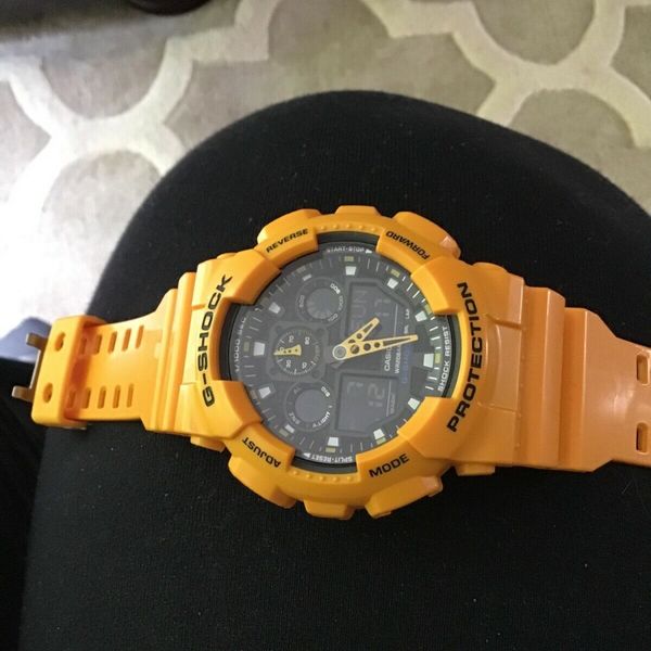 Casio 5081 GShock watch. Yellow strap. Preowned. WatchCharts