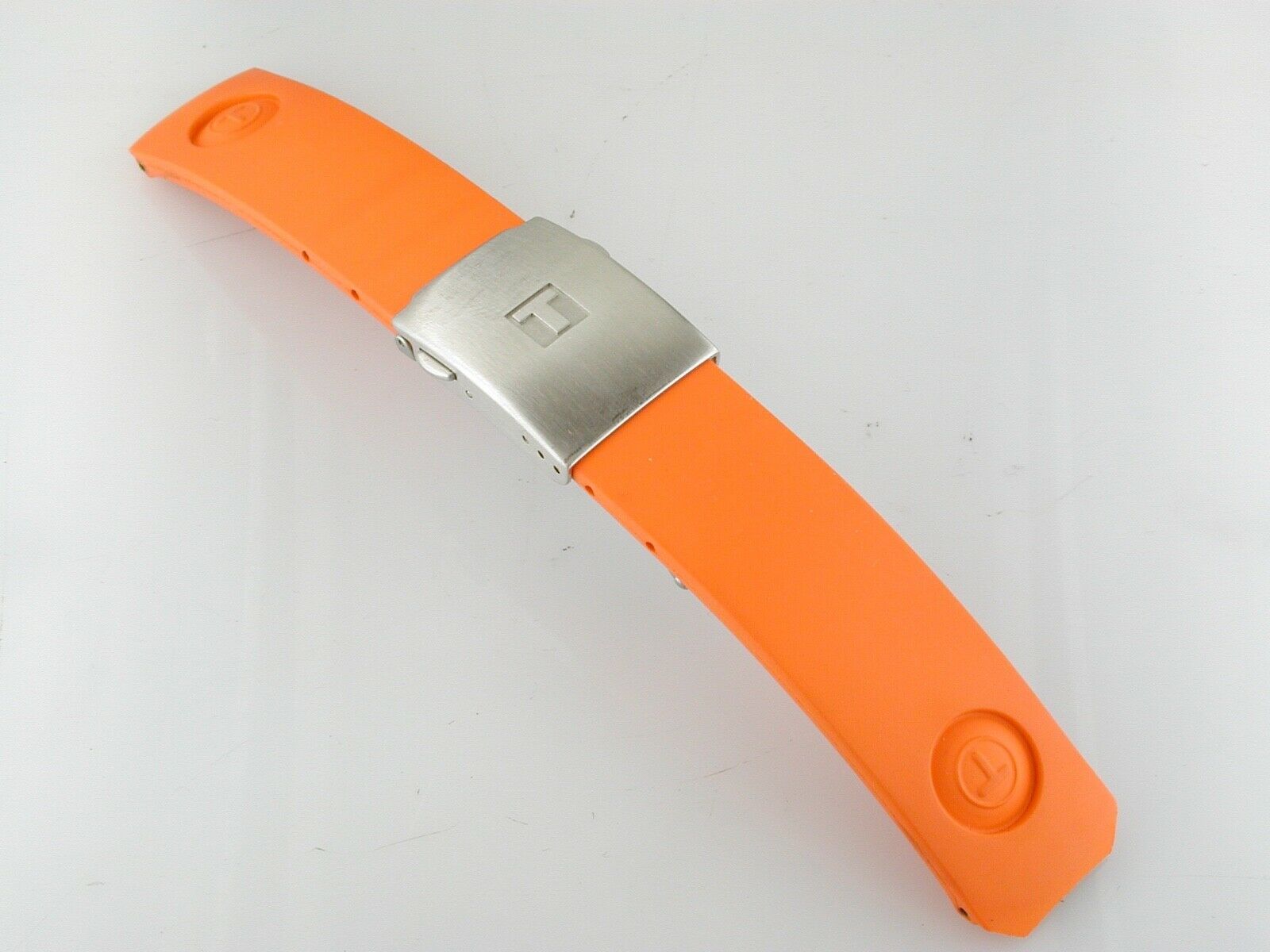 Tissot T Touch Original Orange Rubber Strap Bracelet Stainless