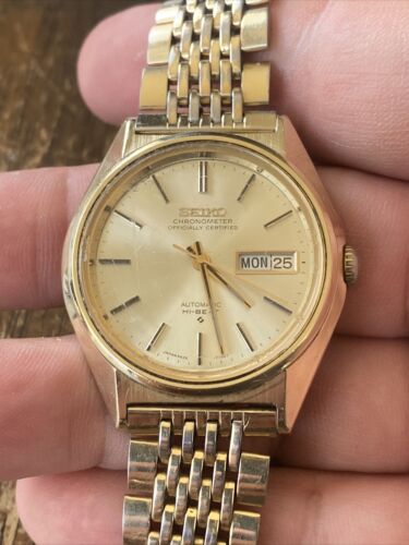 SEIKO Hi Beat 5626 7100T Chronometer Automatic Gold Cap Day Date