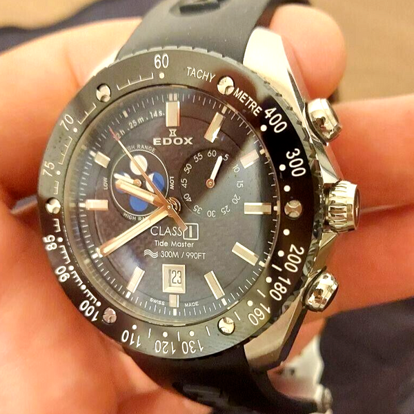 EDOX QZ 48001-3N-NIN Class 1 Tide Master 300M Men's Watch
