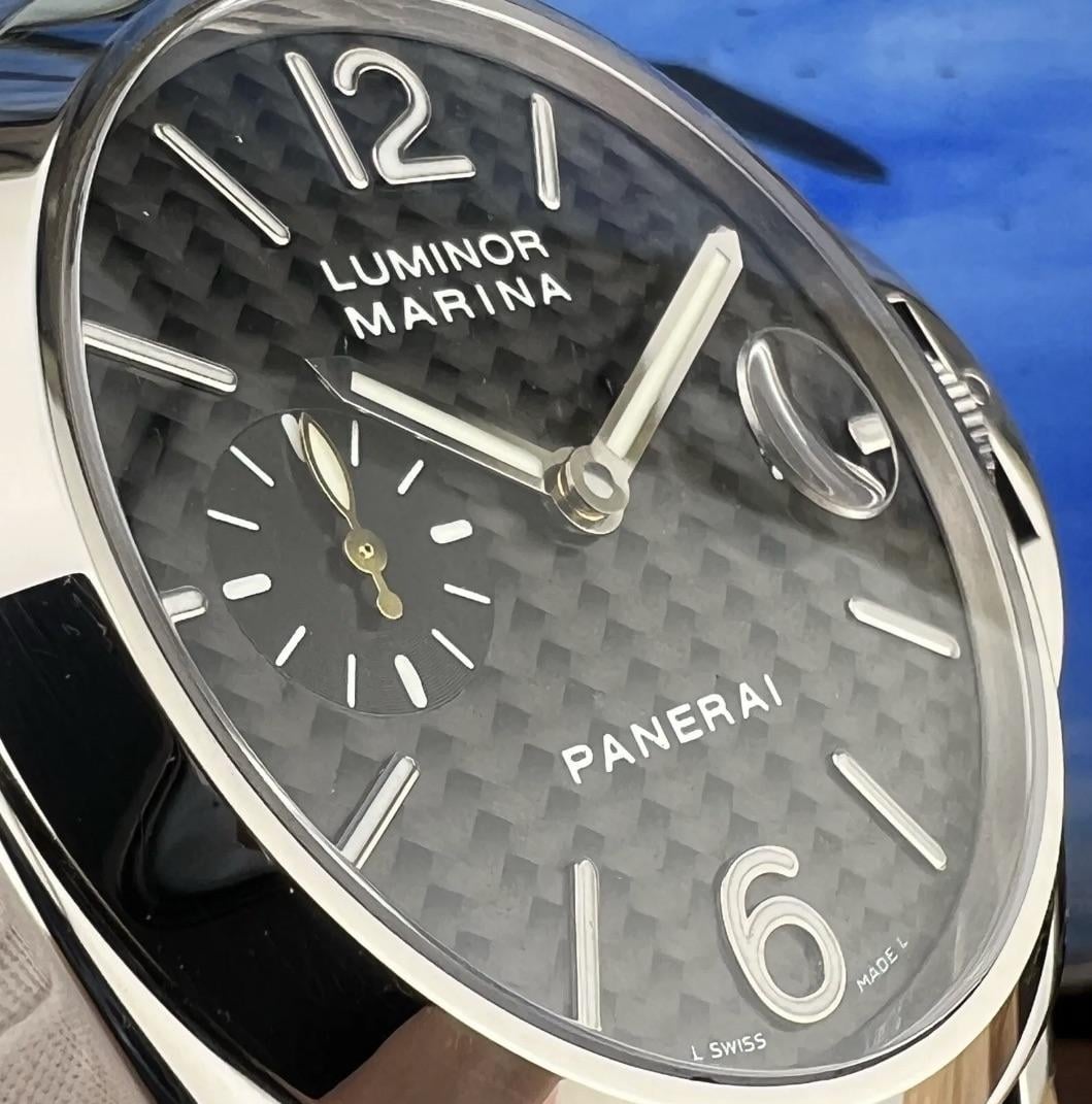 WTS Panerai PAM00180 Luminor Marina 18k White Gold Carbon Fiber