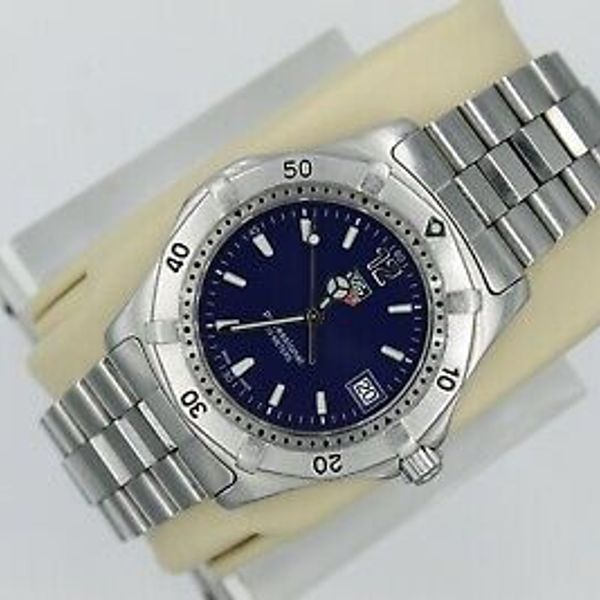 Tag Heuer 2000 Series Classic Professional WK1113 Watch Men BLUE Mint ...