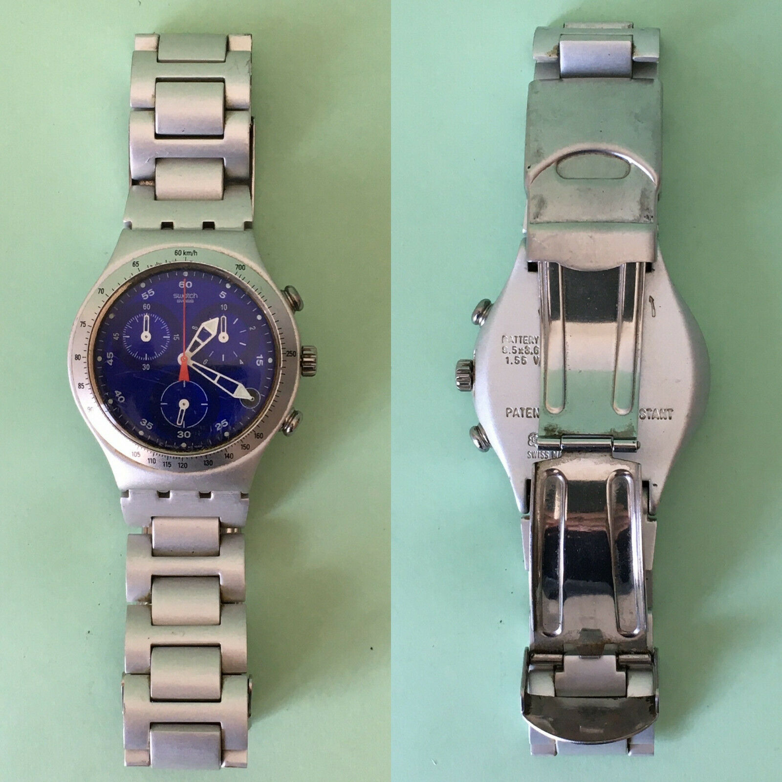 SWATCH WATCH - TROUBLE MAKER (2000) - IRONY - CHRONO - YCS4011AG