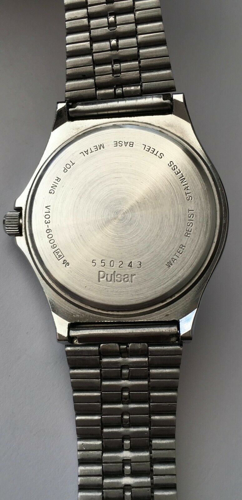 Vintage Seiko Pulsar V103-6009 A4 Solar 2001 3 Jewels Movement