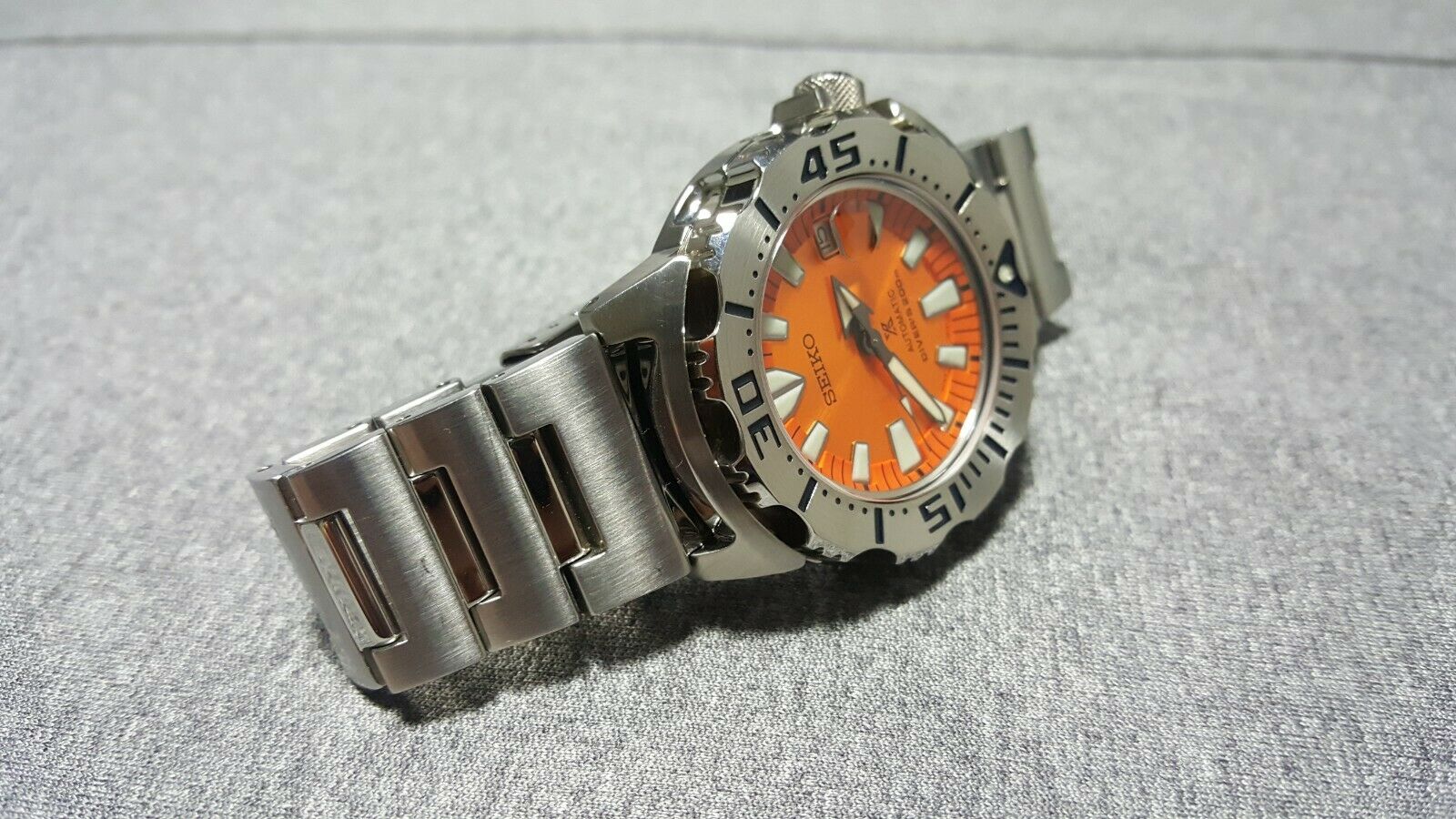 Seiko prospex monster outlet orange sunburst sbdc075