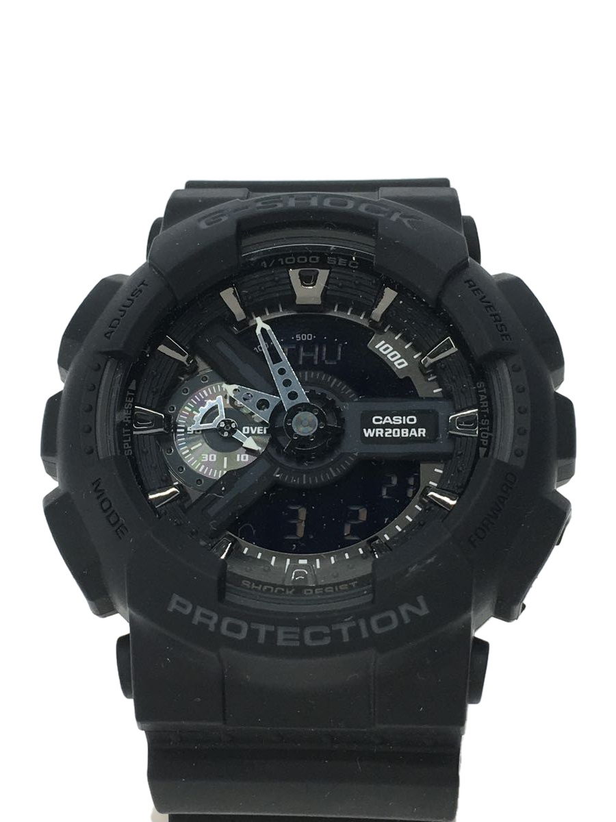 Used] CASIO Quartz watch G-SHOCK/Digi-Ana/Rubber/BLK/BLK/GA-110