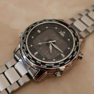 腕時計(デジタル) Seiko JAL World time Seiko World Time Analogue Digital H022 6020 JAL Japan Airlines