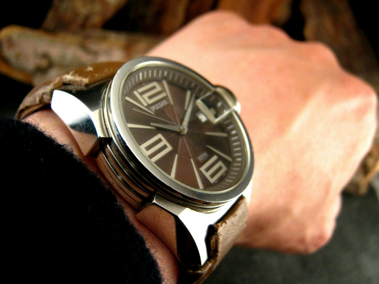 Rare Seiko Pulsar VX42-X149 39mm Mens Futuristic Collectable Watch