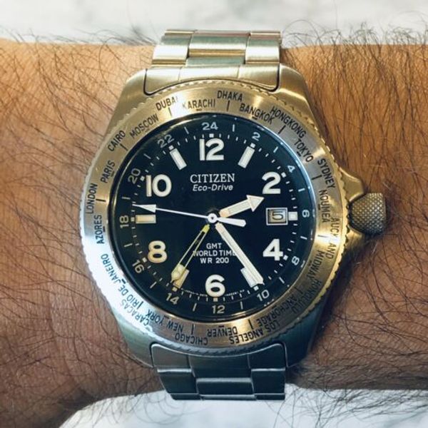 稼働品／CITIZEN ATTESA Eco-Drive B876 GMT搭載 稼働品／CITIZEN ATTESA Eco-Drive B876 GMT搭載 - メルカリ