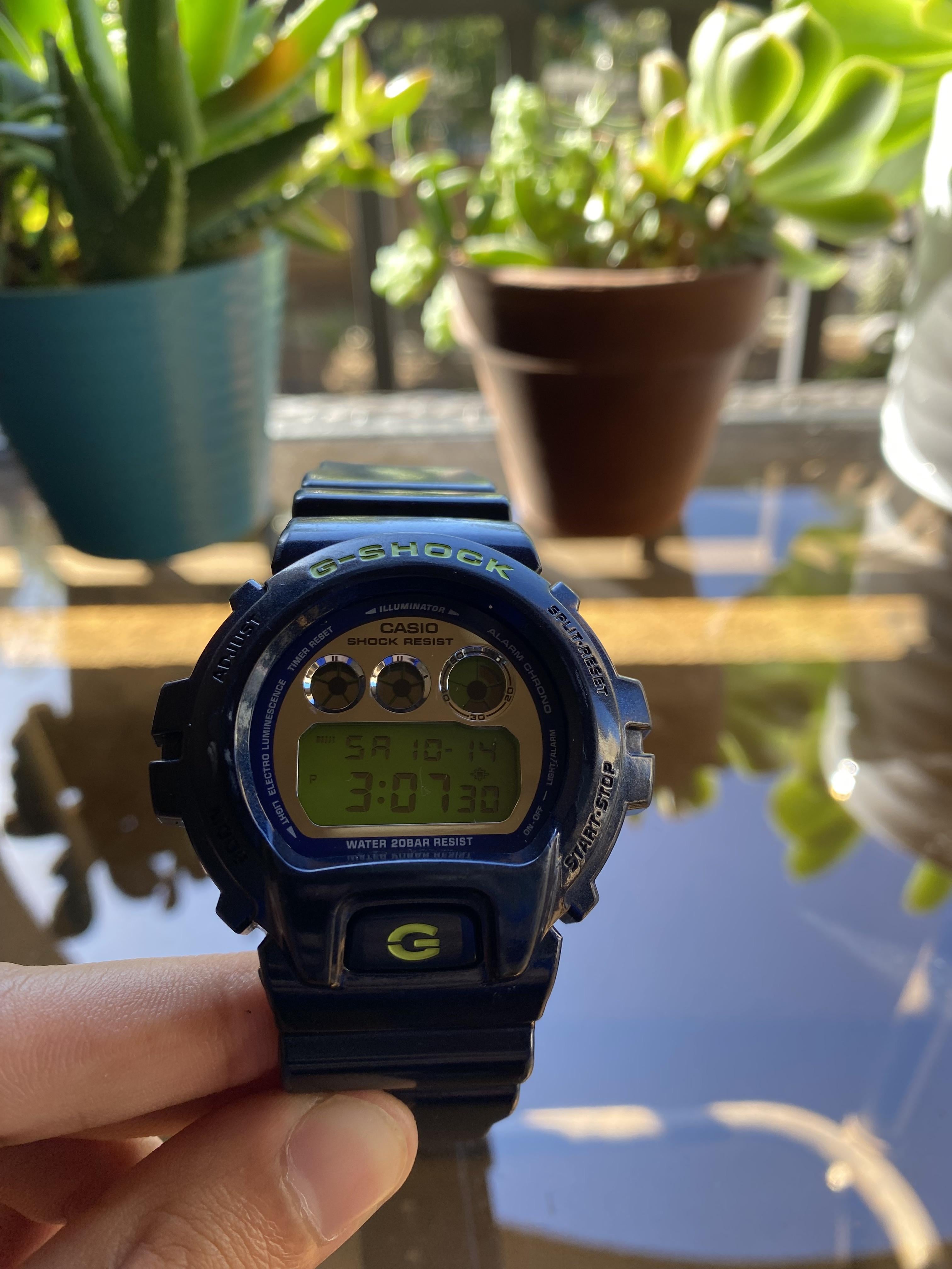Y様売約済み　CASIO G-SHOCK DW-6900SB WTS] Casio G-Shock Watch DW-6900SB 1289 Navy Blue Neon Green Crazy