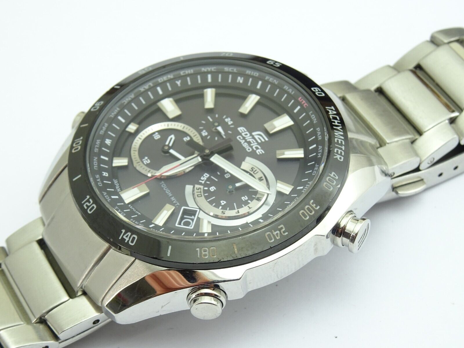 Casio Edifice Men's 44mm Tough Solar Tough Movement Bracelet Watch EQW-T620  | WatchCharts Marketplace