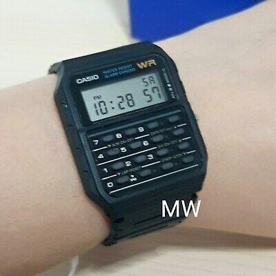 Casio Ca 53w 1z Classic Calculator Black Rubber Mens Kids Watch Alarm Ca53w New Watchcharts