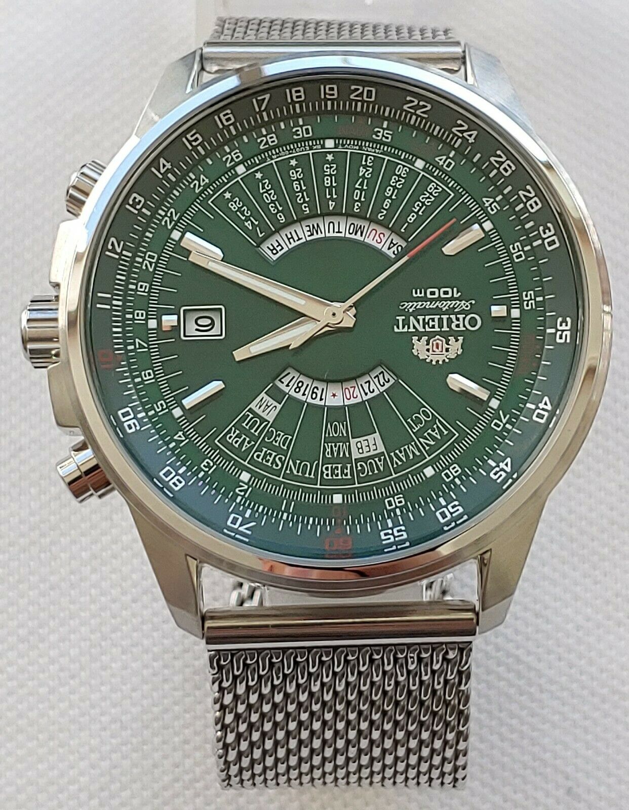 Orient EU07-C2-A Sunray Green Dial Perpetual Automatic Men's
