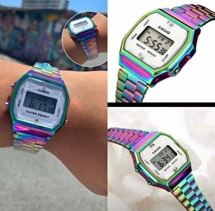 rainbow casio watch