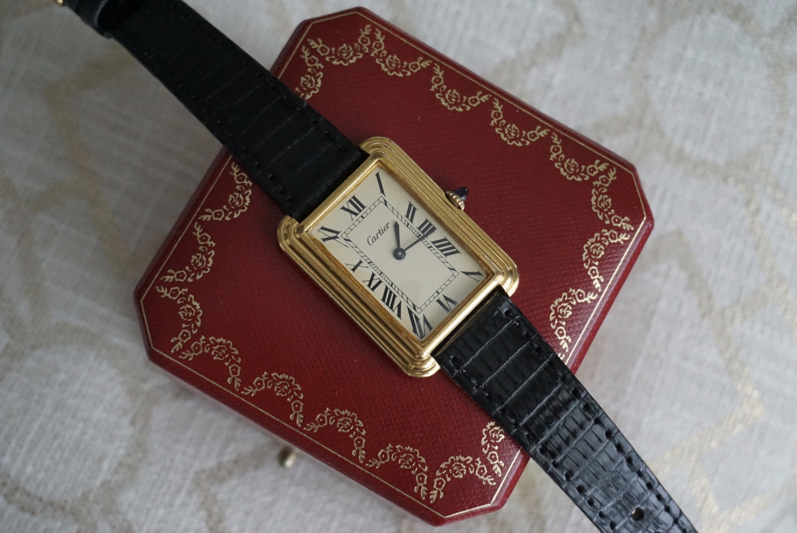 FS Vintage Cartier Tank Jumbo Stepped Case ref 15716 RARE