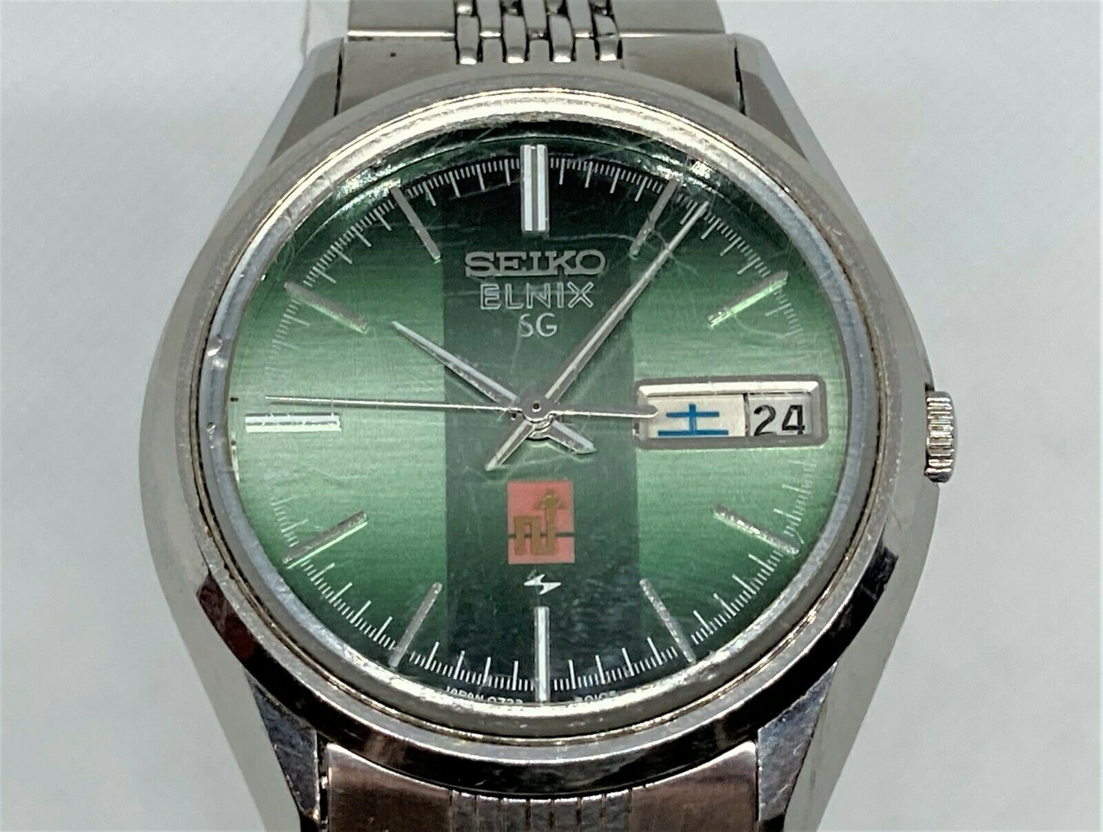 Auth SEIKO Elnix SG Electric Men's Wristwatch Watch DayDate