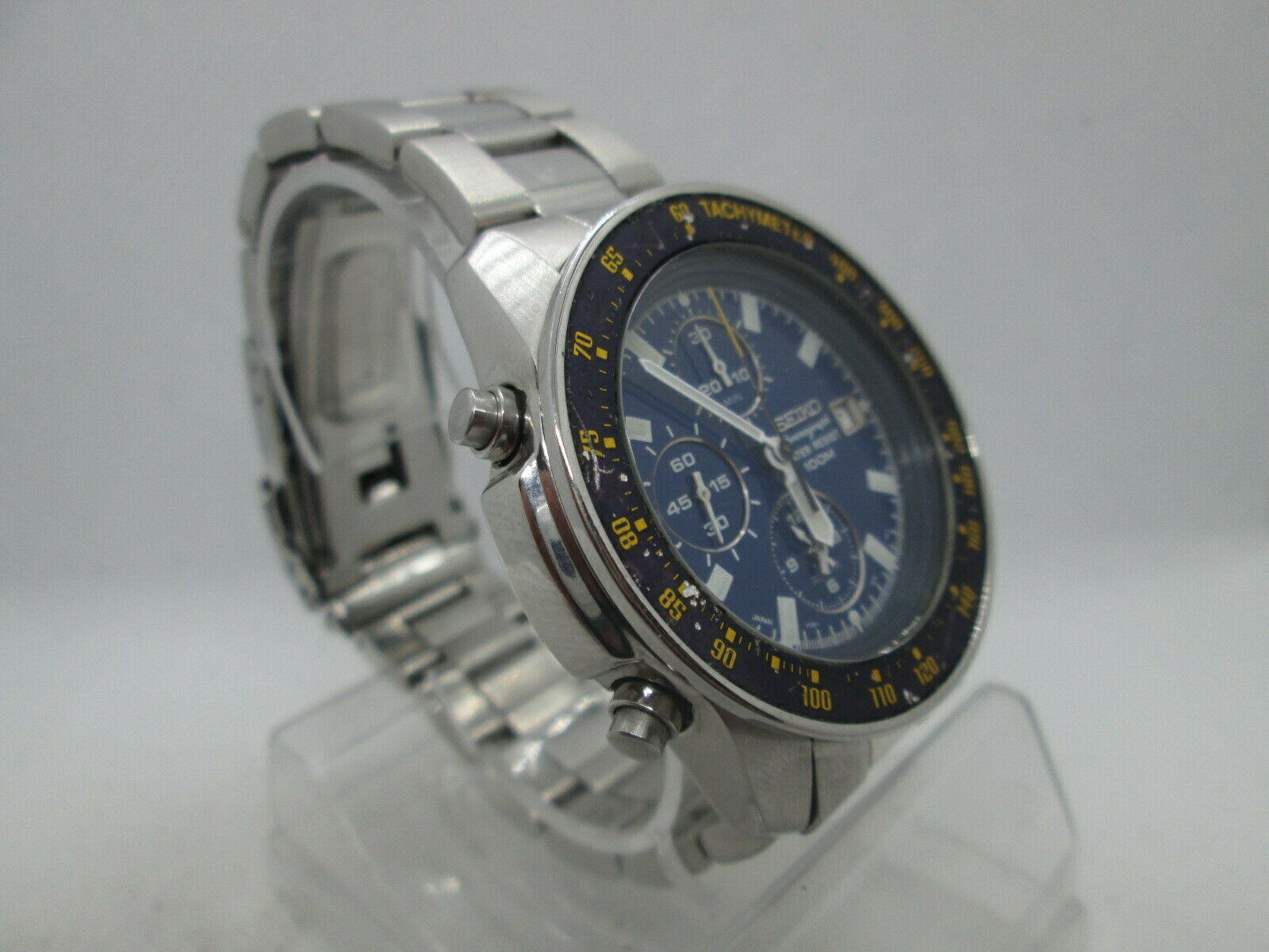 SEIKO 7T32-7H00 RACING CHRONOGRAPH STAINLESS STEEL QUARTZ