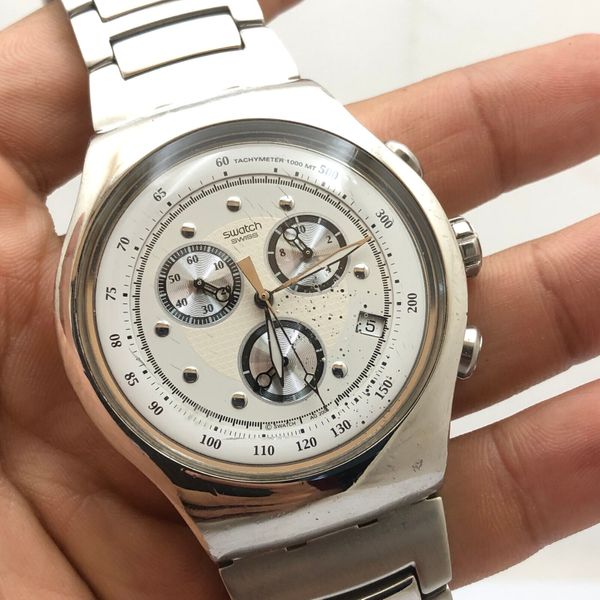 Vintage Swatch Chronograph Quartz Tachymeter 1000mt 500 Swiss Mens