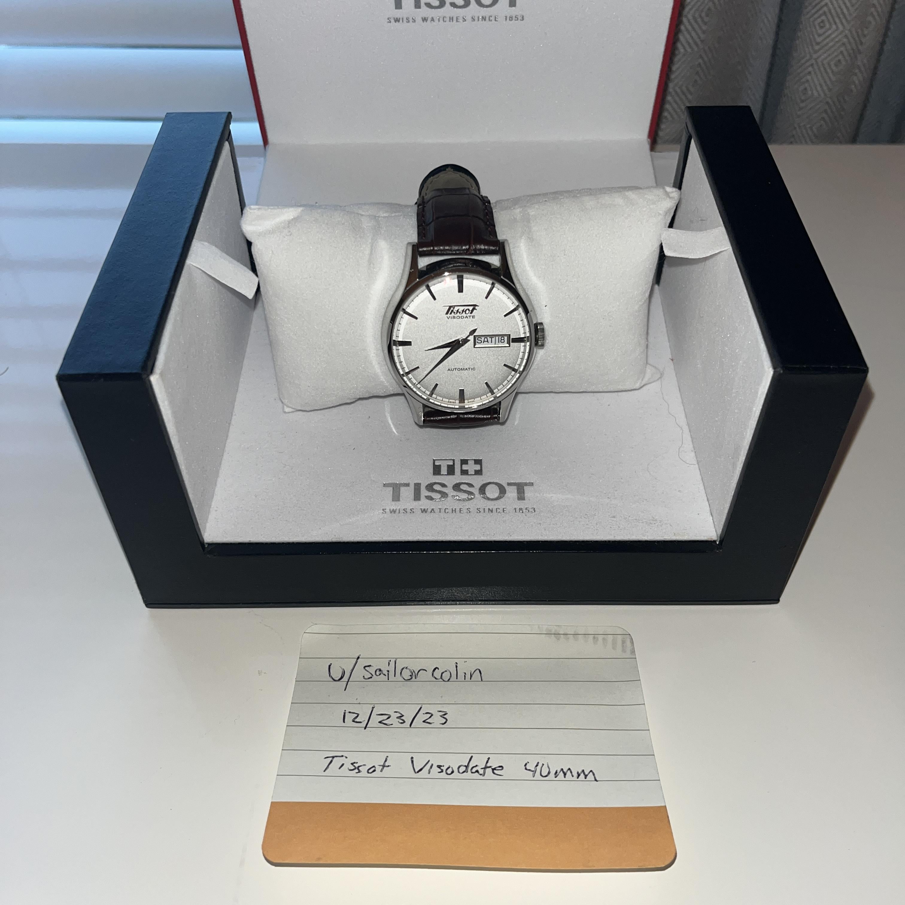 Tissot hot sale visodate silver