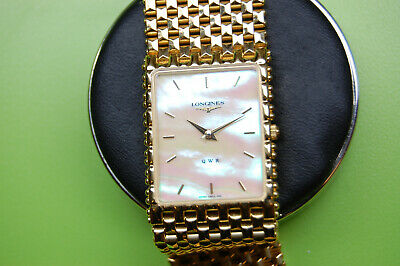 Vintage Longines QWR Gold Plated Men s Mother Of Pearl Dial