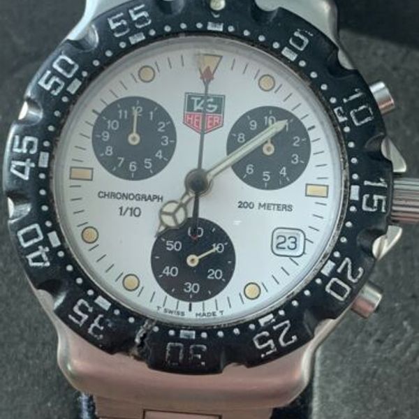 Vintage Tag Heuer Formula 1 CA1212RO Chronograph Panda Dial 38mm Swiss