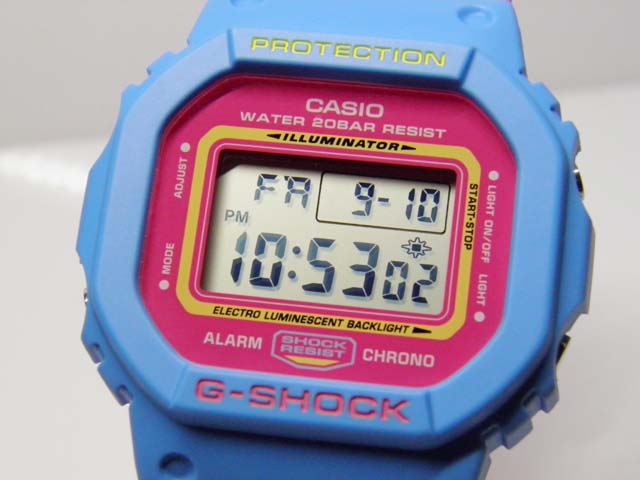 DW-5600TB-4BJF THROW BACK 1983 Blue x Pink [Unused item] | WatchCharts