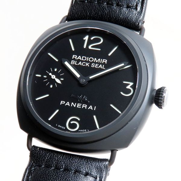 Panerai Panerai Radiomir Black Seal Cheramika Pam00292 Black Dial Watch Mens Manual Winding 