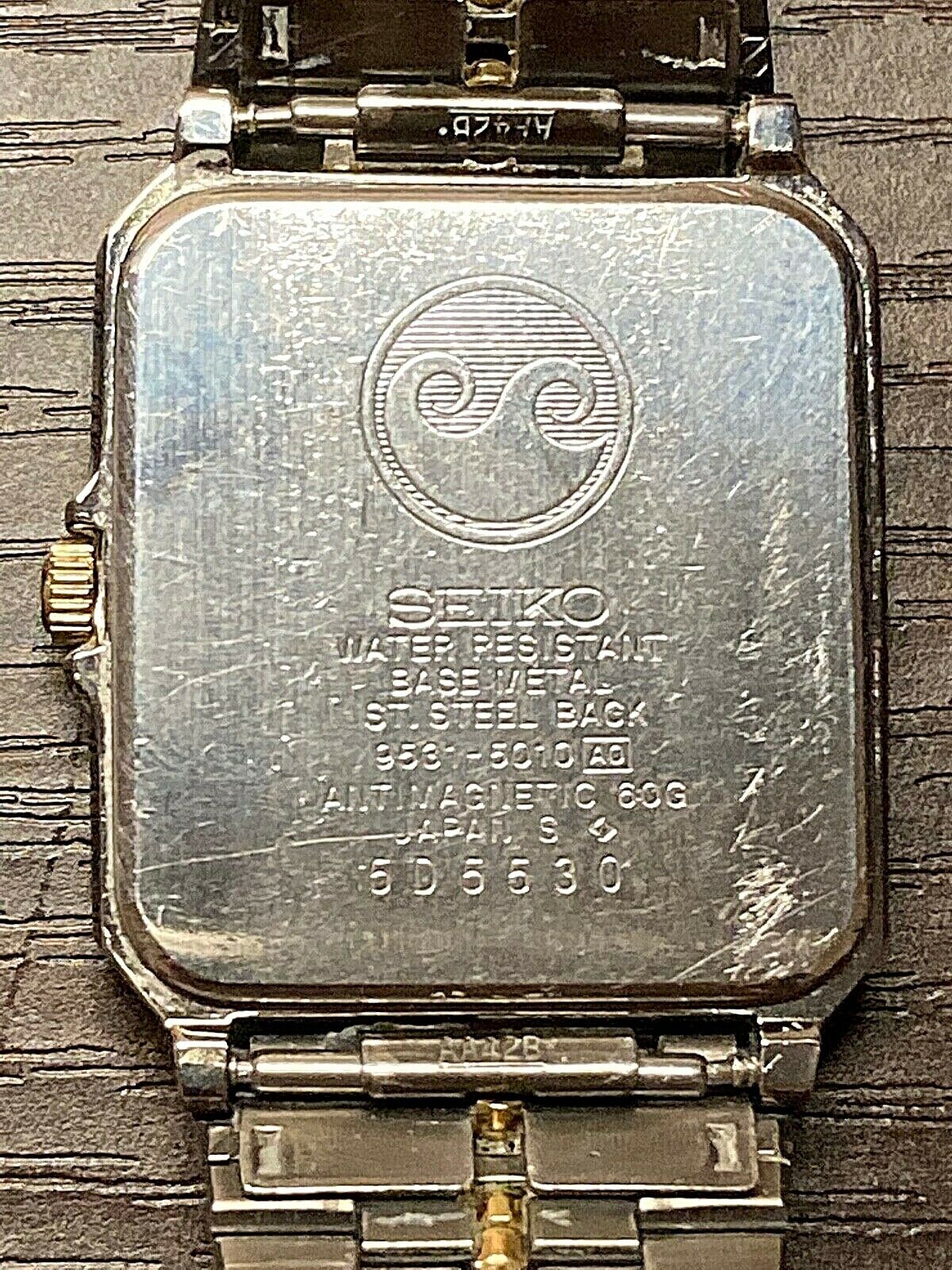 SEIKO Chronos Two-Tone Black Stainless Steel Ref.9531-5010